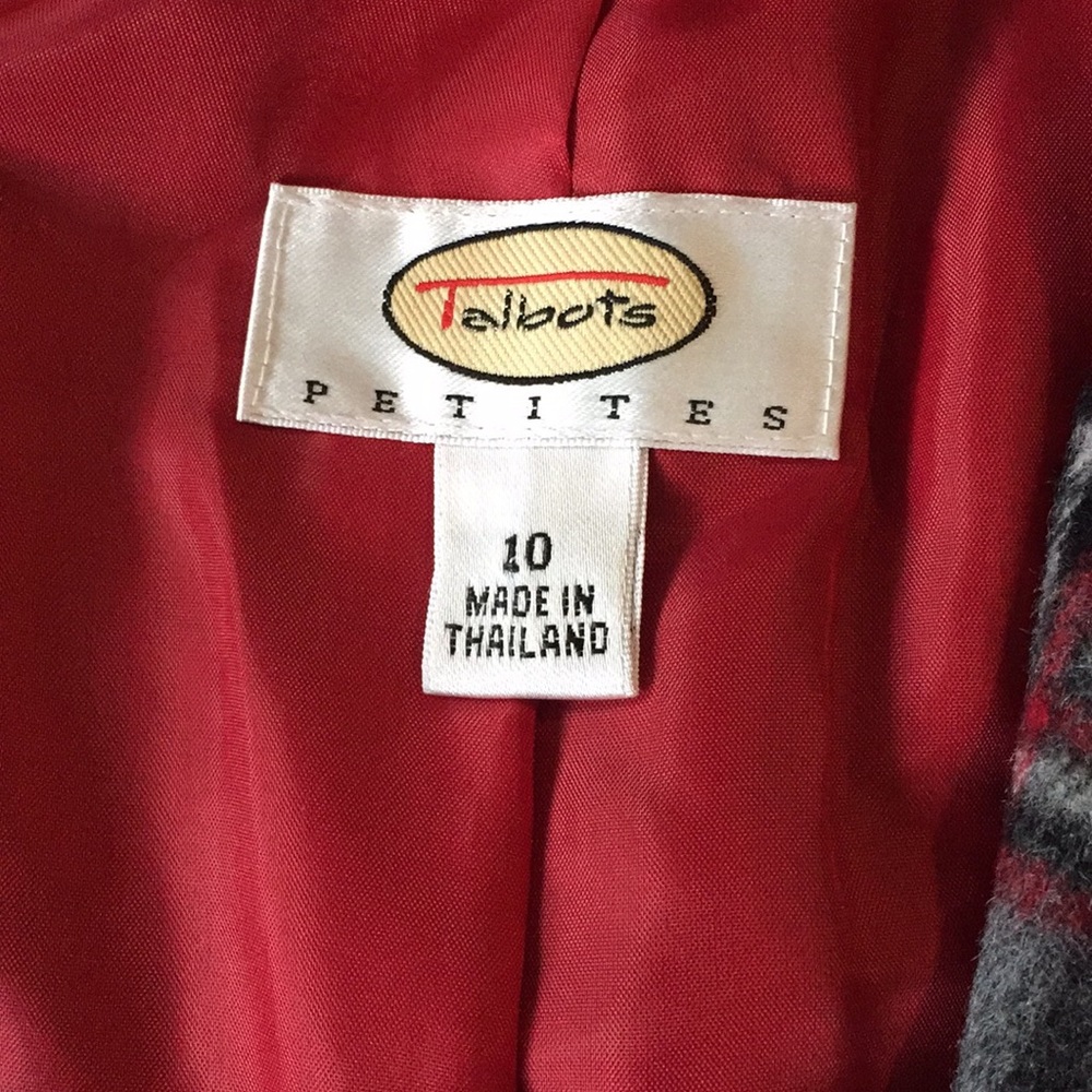 Talbots Petites Wool Blend Plaid Blazer - Picture 7 of 8